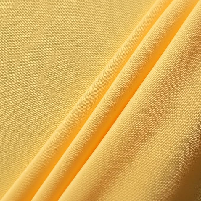 sancua Rectangle Tablecloth - 70 x 108 Inch - Stain and Wrinkle Resistant Washable Polyester Table Cloth, Decorative Fabric Table Cover for Dining Tables, Buffet Parties and Camping, Yellow